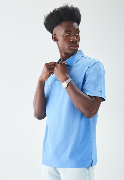 Polo Celeste Calvin Klein