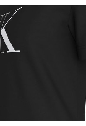 Camiseta Negra Con Monograma Delineado Calvin Klein