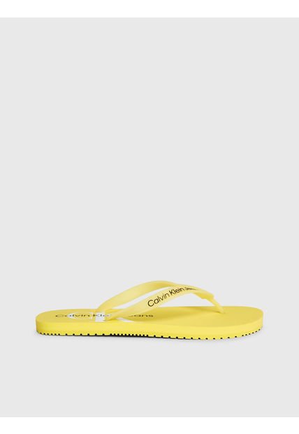 Sandalias Amarillo De Playa Con Monologo Calvin Klein