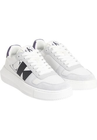 Tenis Blanco De Cuero Con Gamuza Calvin Klein Calvin Klein