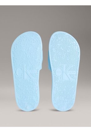 Sandalias Azul Claro Con Monograma En Relieve Calvin Klein