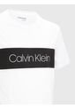 Camiseta Blanca Iconic Con Logo En Bloque Calvin Klein de Calvin Klein