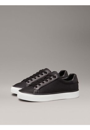 Tenis Negro De Jacquard Con Logo Calvin Klein