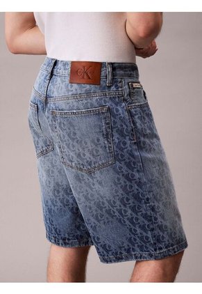 Bermudas Azul Denim Con Logo Monograma 90s Calvin Klein