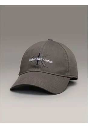 Gorra Gris Con Monograma Bordado Calvin Klein