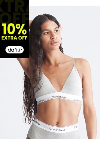Bralette Gris En Triángulo Para Mujer Calvin Klein