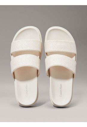 Sandalias Blanco Con Logo De Jacquard Calvin Klein