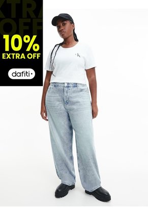 Pack De 2 Camisetas Blancas Ajustadas Para Mujer Calvin Klein