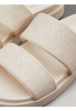 Sandalias Blanco Con Logo De Jacquard Calvin Klein