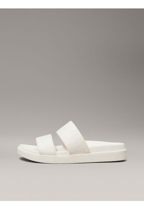 Sandalias Blanco Con Logo De Jacquard Calvin Klein