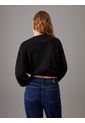 Saco Negro Cropped De Felpa De Algodón Calvin Klein de Calvin Klein