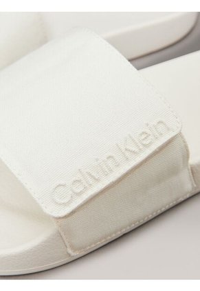 Sandalias Blanco De Lona Calvin Klein