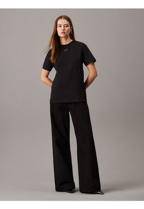 Camiseta Negra Con Logo Nano Calvin Klein