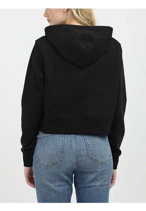 Buzo Negro Con Capota De Logo Elastic Calvin Klein