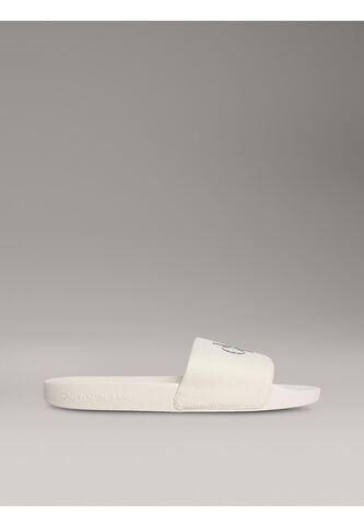 Sandalias Beige Deslizantes Con Monograma Calvin Klein Calvin Klein