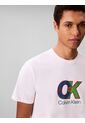 Camiseta Blanca Con Estampado Gráfico De Monograma Calvin Klein de Calvin Klein