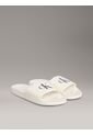 Sandalias Beige Deslizantes Con Monograma Calvin Klein de Calvin Klein