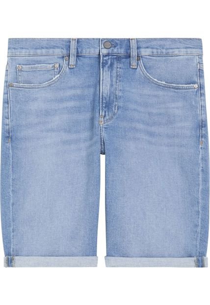 Bermudas Blanco Denim Slim Calvin Klein
