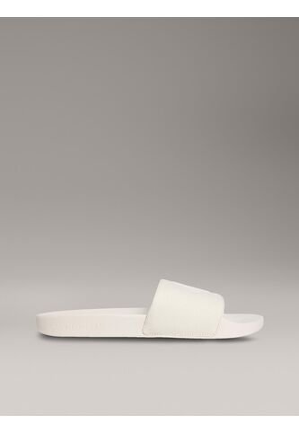 Sandalias Blanco De Lona Con Logo Calvin Klein Calvin Klein