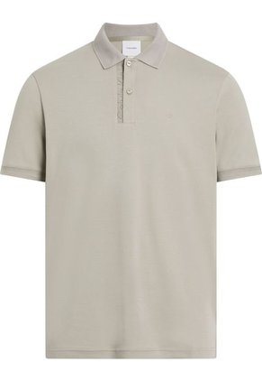 Polo Beige Con Logotipo En El Pliegue De Botones Calvin Klein