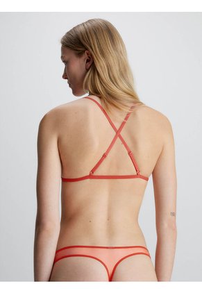Bralette De Encaje Naranja Con Cierre Frontal Para Mujer Calvin Klein