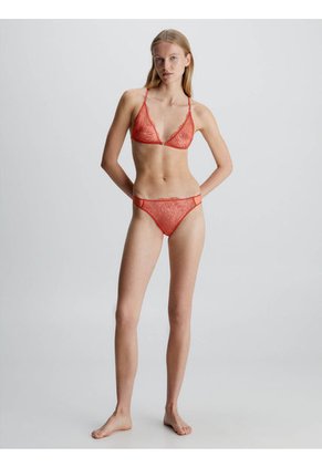 Bralette De Encaje Naranja Con Cierre Frontal Para Mujer Calvin Klein