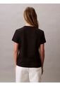 Camiseta Negra De Algodón Con Logo De Archivo Calvin Klein de Calvin Klein