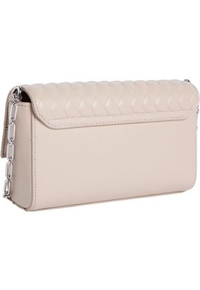 Bolso Beige Cruzado Acolchado Con Solapa Calvin Klein