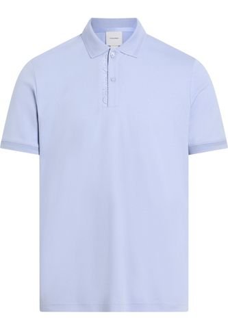 Polo Azul Con Logotipo En El Pliegue De Botones Calvin Klein Calvin Klein