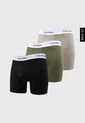 Bóxer x3 Negro-Verde Oliva-Taupe Calvin Klein de Calvin Klein