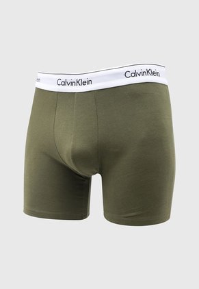 Bóxer x3 Negro-Verde Oliva-Taupe Calvin Klein