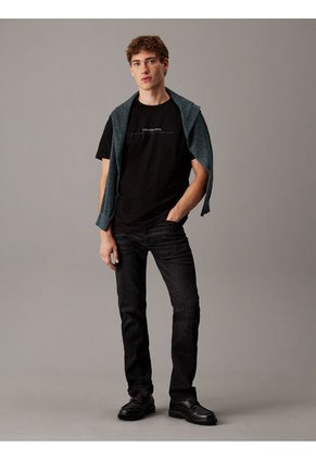 Camiseta Negra Con Logo Pequeño Calvin Klein