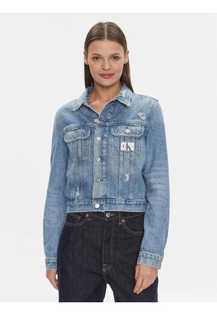 Chaqueta Azul Denim Cropped Calvin Klein