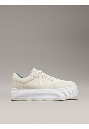 Tenis Blanco De Ante De Plataforma Calvin Klein