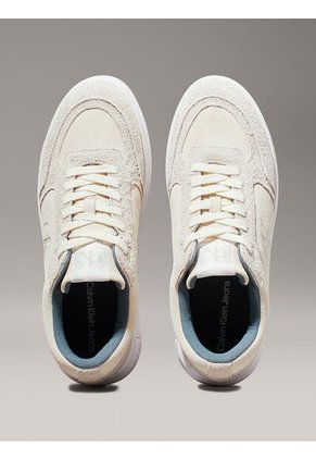 Tenis Blanco De Ante De Plataforma Calvin Klein