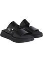 Sandalias Negro De Cuero Con Plataforma Calvin Klein de Calvin Klein