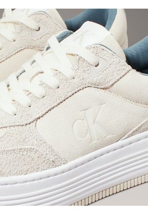 Tenis Blanco De Ante De Plataforma Calvin Klein