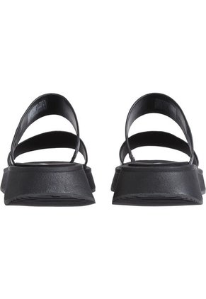 Sandalias Negro De Cuero Con Plataforma Calvin Klein
