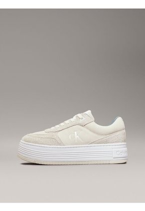 Tenis Blanco De Ante De Plataforma Calvin Klein