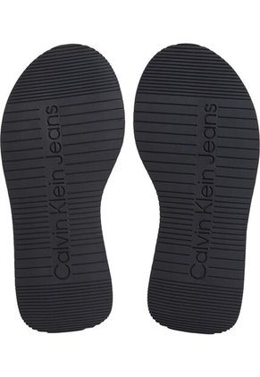 Sandalias Negro De Cuero Con Plataforma Calvin Klein