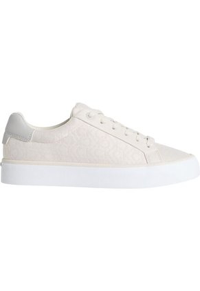 Tenis Beige De Jacquard Con Logo Calvin Klein