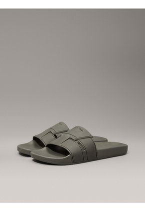 Sandalias Verde Con Logotipo Calvin Klein