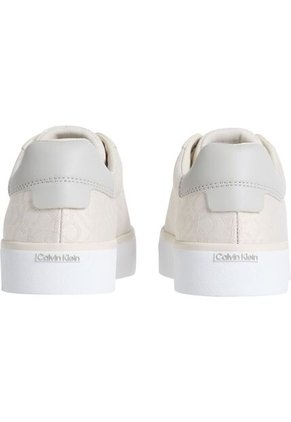 Tenis Beige De Jacquard Con Logo Calvin Klein