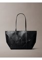 Bolso Negro De Mano Mediano Con Diseño Tejido Calvin Klein de Calvin Klein