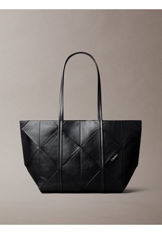 Bolso Negro De Mano Mediano Con Diseño Tejido Calvin Klein Calvin Klein