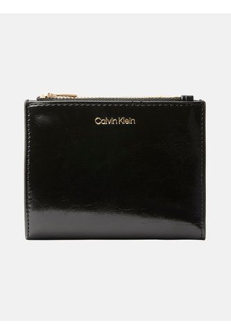 Billetera Negra De Doble Cierre Con Logo Calvin Klein Calvin Klein