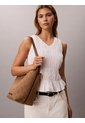 Bolso Beige Tipo Bucket En Jacquard De Emblema Calvin Klein de Calvin Klein