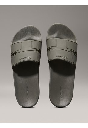 Sandalias Verde Con Logotipo Calvin Klein