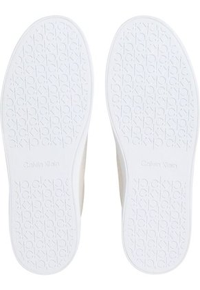 Tenis Beige De Jacquard Con Logo Calvin Klein