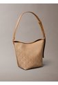 Bolso Beige Tipo Bucket En Jacquard De Emblema Calvin Klein de Calvin Klein